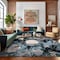 World Rug Gallery Contemporary Abstract Circles Non Shedding Soft Area Rug 5' x 7' Blue Rug 389BLUE5x7 - alternate 5